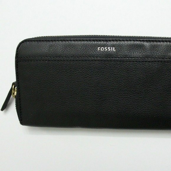 Fossil Tiegan Leather Zip Around Clutch Wallet - Picture 1 of 5